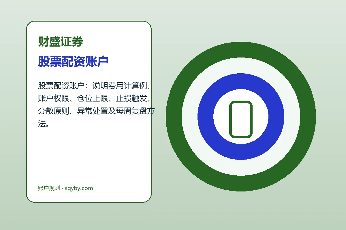 财盛证券费用、账户与退出规则图解